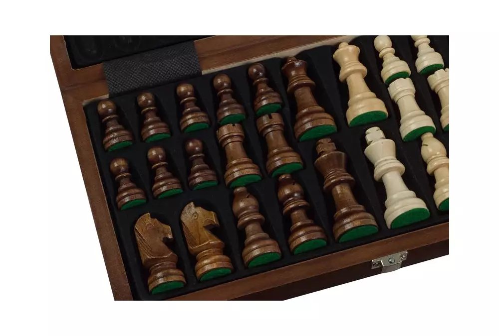 Szachy turniejowe Sunrise nr 3 Exclusive (30x30cm) WALNUT